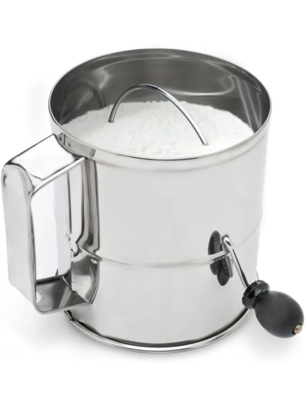 Stainless Steel 8-Cup Flour Sifter for Baking, Kitchen Essential Tool